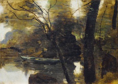 Noisy-le-Grand, piccola barca sul fiume da Jean Baptiste Camille Corot